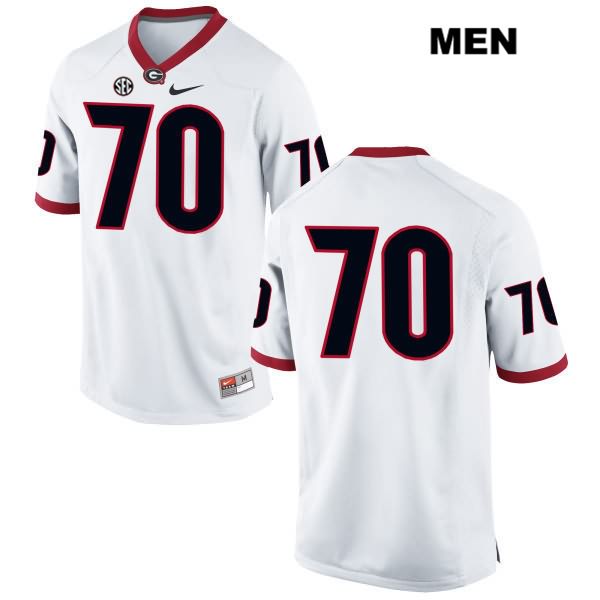 Georgia Bulldogs Men's Aulden Bynum #70 NCAA No Name Authentic White Nike Stitched College Football Jersey EKE4056MP